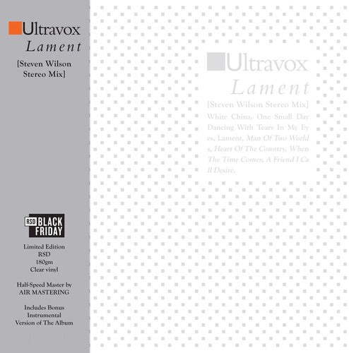 Ultravox/Lament (Steven Wilson Mix - Clear Vinyl) [LP]