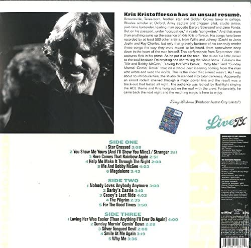 Kristofferson, Kris/Live From Austin, TX (2LP) [LP]