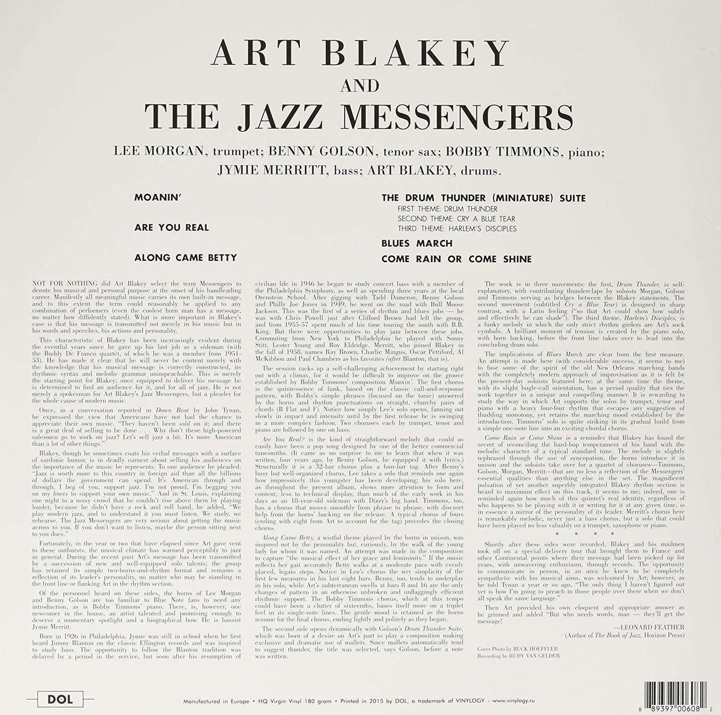 Blakey, Art & The Jazz Messengers/Moanin' (Blue Vinyl) [LP]