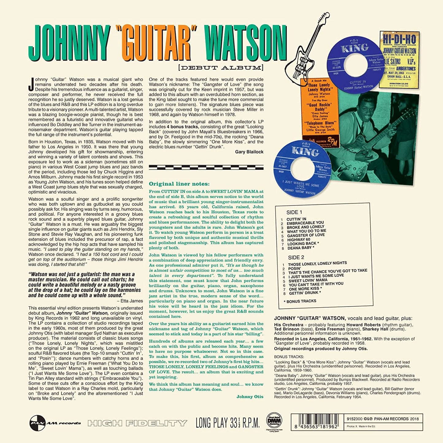 Watson, Johnny Guitar/Johnny Guitar Watson (+4 Bonus Tracks) [LP]