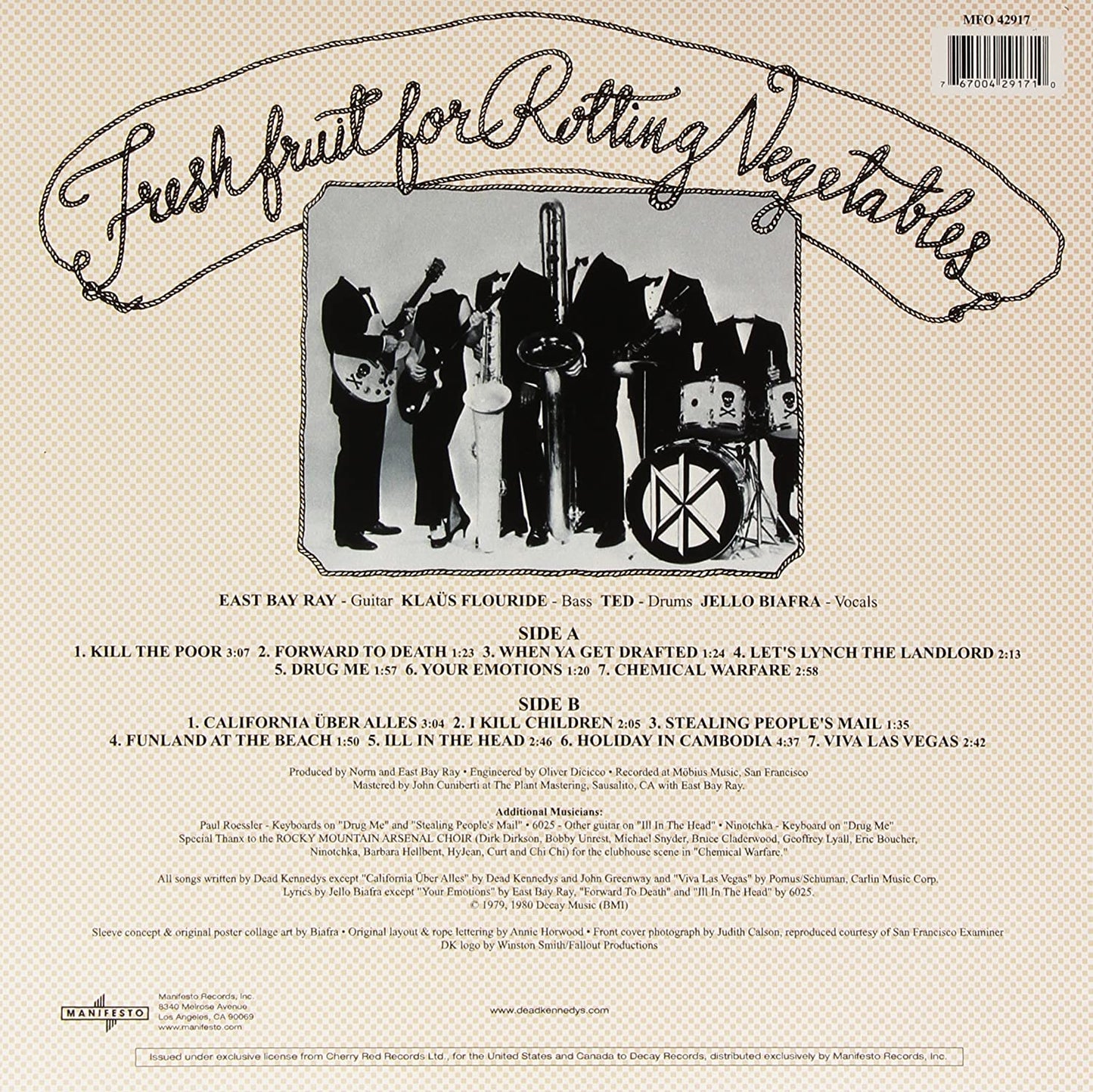 Dead Kennedys/Fresh Fruit For Rotting Vegetables [LP]