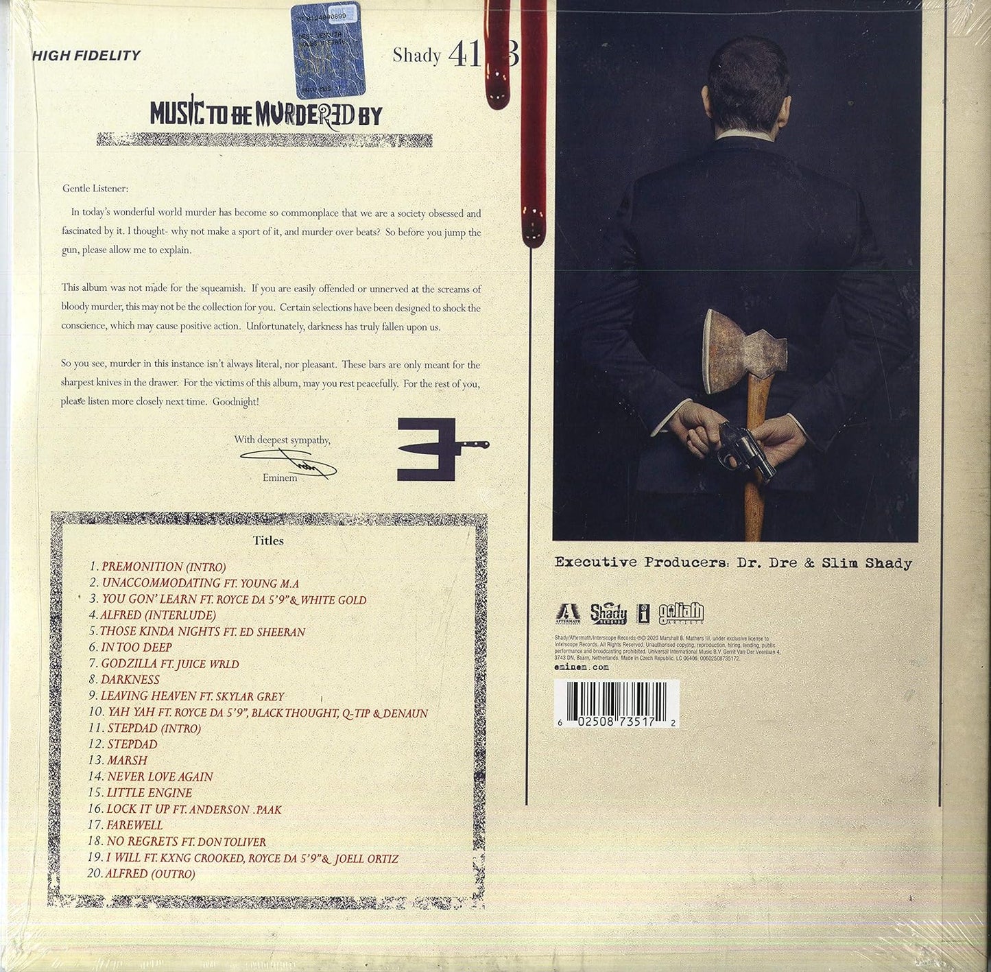 Eminem/Music To Be Murdered By [LP]