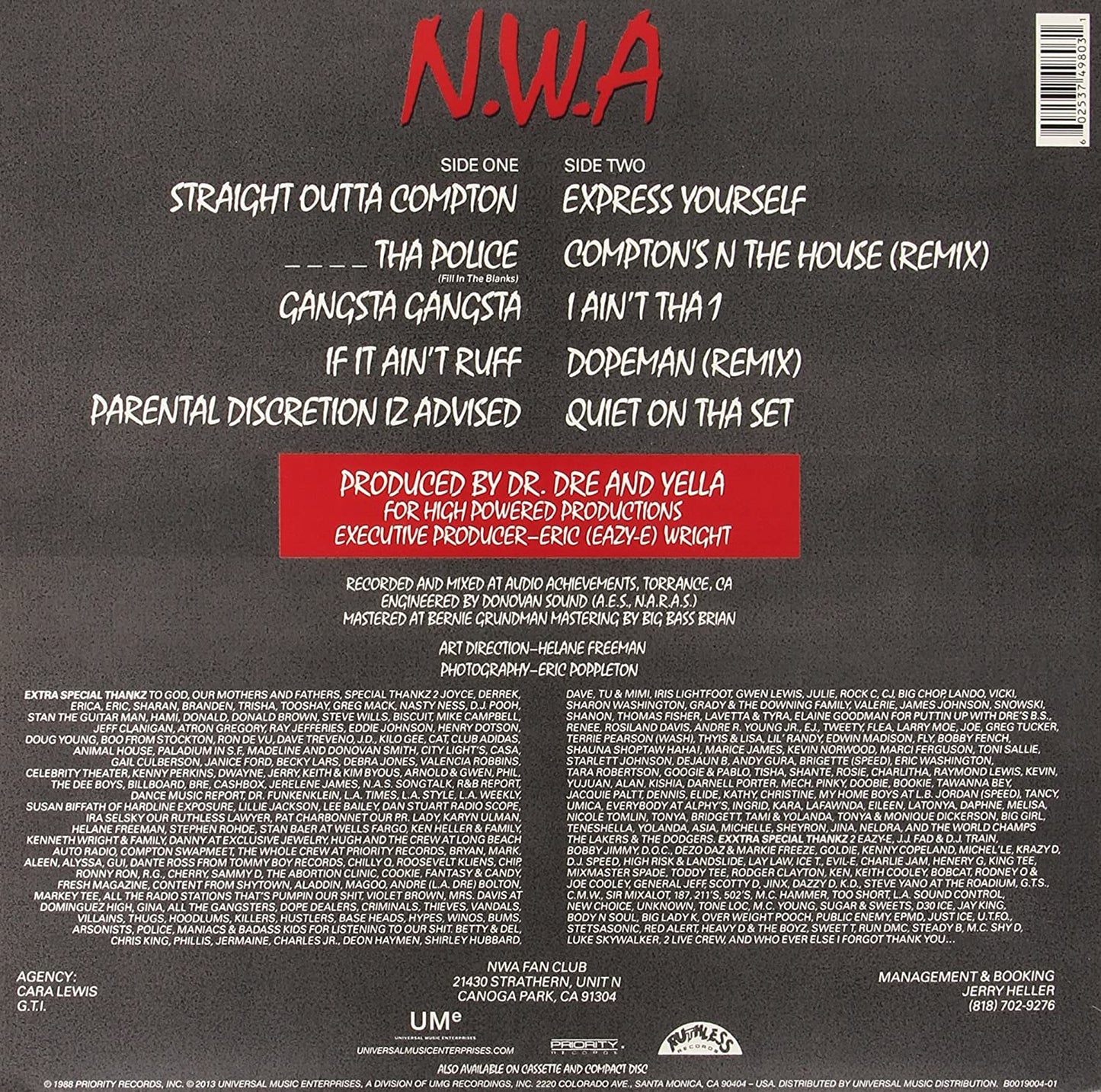 N.W.A./Straight Outta Compton [LP]