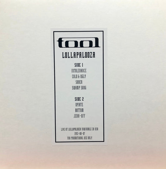 Tool/Live At Lollapalooza 1993 Irwindale, California [LP]